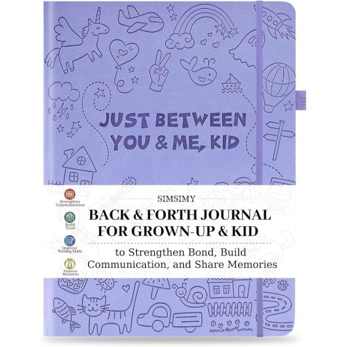 Just Between You and Me,Kid - Back & Forth Journal for Adults & Kids, Grown-Up & Kid to Bond and Connect, Interactive Parent Child Journal with Creative Prompts for Conversations & Drawing, Gift for Girls/Boys, Daughters/Sons, Moms/Dads, Grandparents, A5