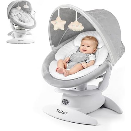 3-in-1 Baby Swings for Infants with Removable Rocker and Motion Detection