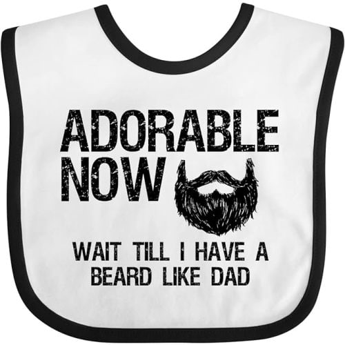 inktastic Adorable Now...Wait Till I Have a Beard Like Dad Baby Bib