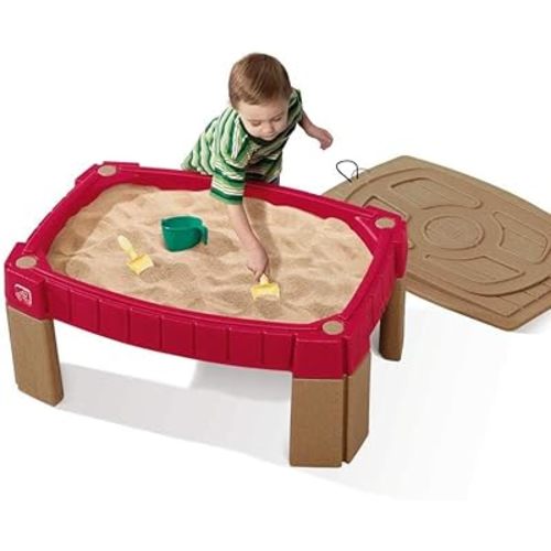 Step2 Naturally Playful Sand Table, Kids Sand Activity Sensory Table, 5 Piece Accessory Kit, Toddler Summer Outdoor Toys, 2+ Years Old