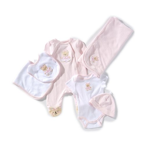 Little Me Baby Girls Sweet Bear 5-Piece Gift Box Set