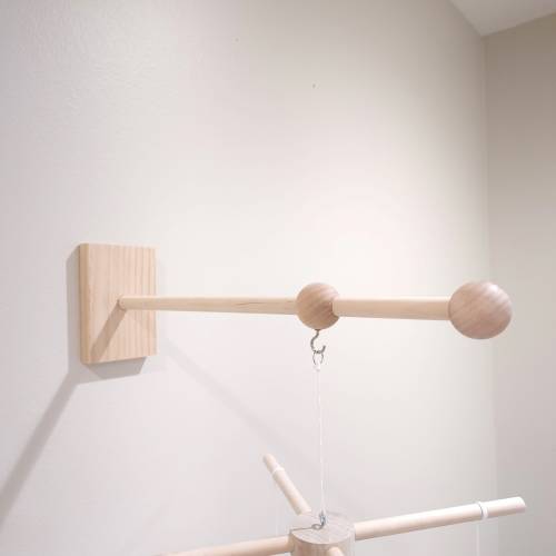 Adjustable Wall Baby Mobile Wood Arm