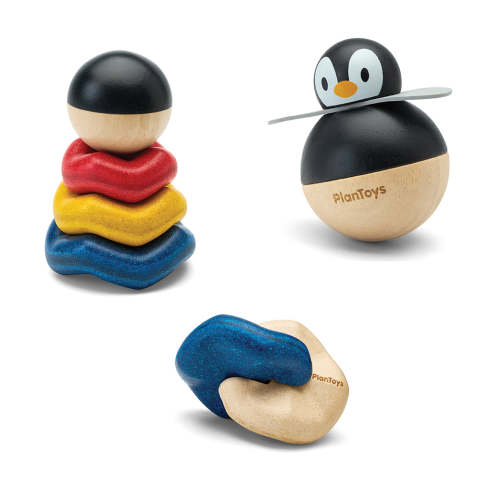 Montessori-Inspired Early Curiosity Set – 3 Baby Development Toys (3–6m)