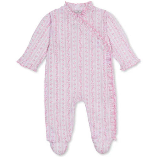 Watercolor Floral Ruffle Footie - NB - Baby Bloomers