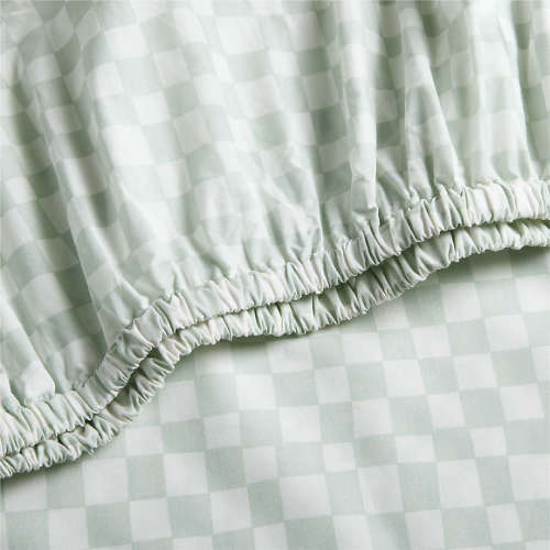 Venice Pale Teal 100% Organic Cotton Baby Crib Fitted Sheet by Leanne Ford