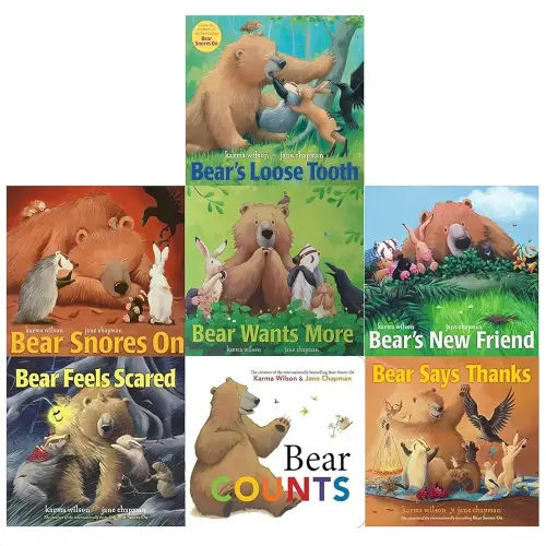 The Bear Books Series 7 Picture Books Collection Set (Bear Says Thanks, Bear’s New Friend, Bear Snores On, Bear Wants More, Bear Feels Scared, Bear Counts & Bear’s Loose Tooth)