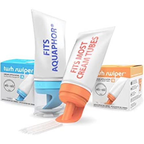 Eli & Ali Tush Swiper - Diaper Rash Cream Applicator & Dispenser - 2 Pack [1 Fits Aquaphor & 1 Fits Most Diaper Creams] - Mess Free Alternative to Diaper Cream Spatula, Easy to Clean, Travel Friendly