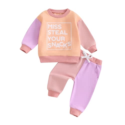 TheFound Toddler Baby Girl Clothes 6 12 18 Months 2T 3T 4T Long Sleeve Pullover Sweatshirt Pants Infant Fall Winter Outfit