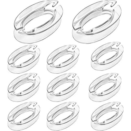 12 Pack Blind Cord Winder, Safety Baby Proof Blind Cord Holder Wrap, Childproof Clear Plastic Windows Shade String Clips,Blind String Holder,No Wall Damage (12 Pack)