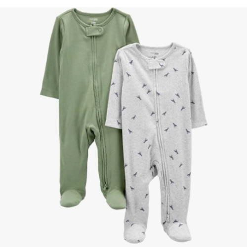 Simple Joys by Carter's unisex baby 2-pack 2-way Zip Textured Sleep and Play