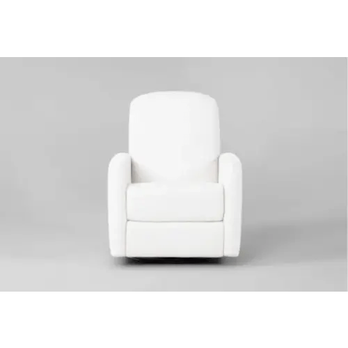 Fenna Cream 37" Nursery Power Swivel Glider Recliner With USB
