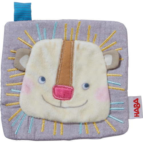 HABA Lion Lovey Crinkle Cloth Soft Baby Toy - 5.5" Square Crinkle Toy
