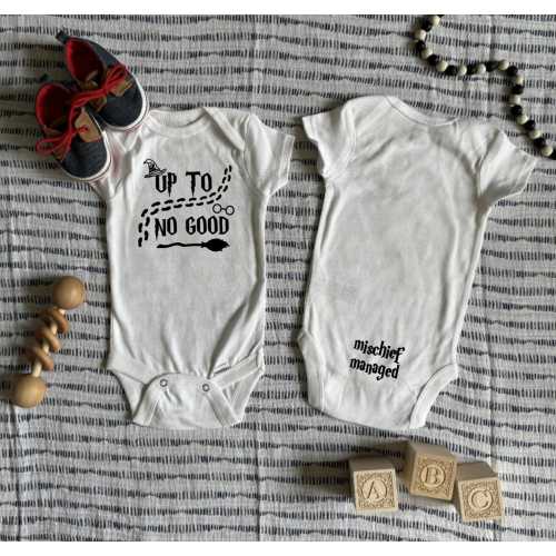 Up to No Good Bodysuit | Organic Bodysuit | Wizard Bodysuit