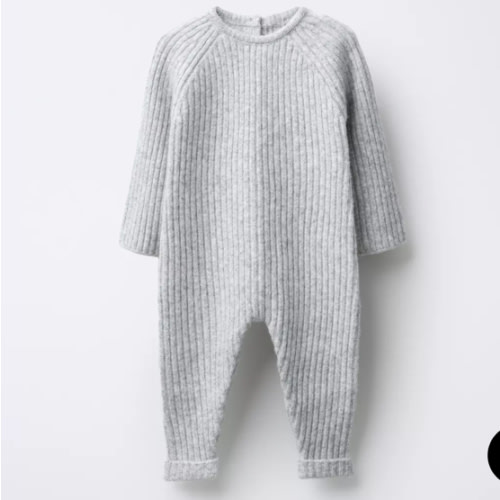 RIBBED KNIT JUMPSUIT - Gray marl | ZARA United States