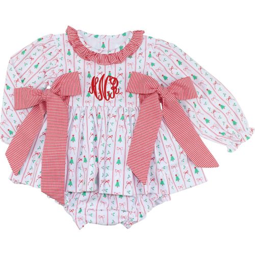 Bow And Christmas Tree Diaper Set – Cecil & Lou