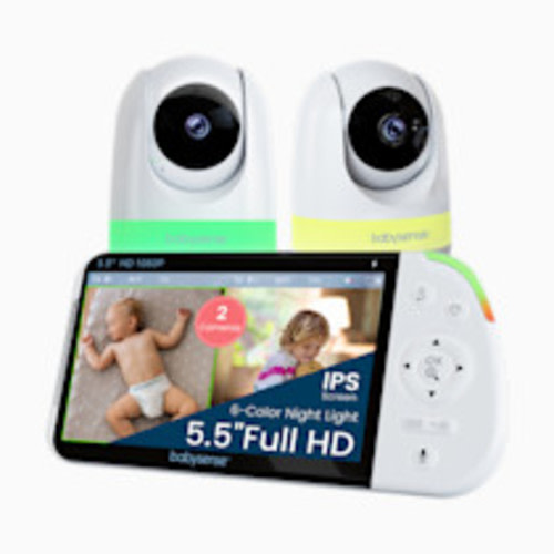 Babysense MaxView Pro 1080p Full HD Split-Screen Baby Monitor - 2 Cameras