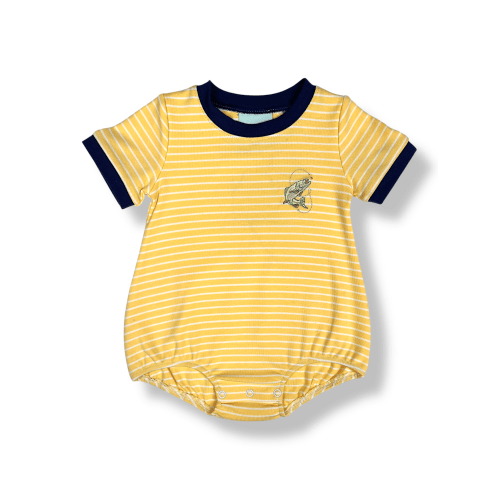 Bass Fish Embroidered Bubble – Kristin Lynn Kids