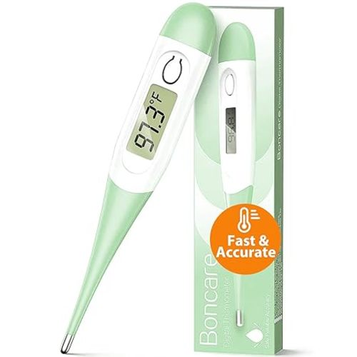 Boncare Digital Thermometer for Adults, Kids & Babies, Light Green