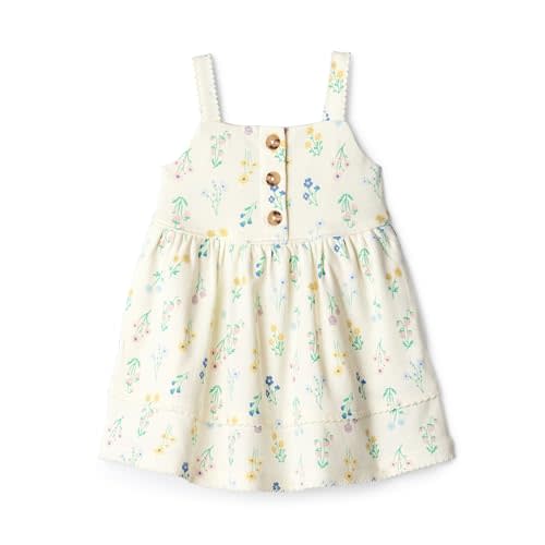 Amazon Essentials x Sofia Grainge Toddlers and Baby Girls' Cotton Casual Fit and Flare Dress
