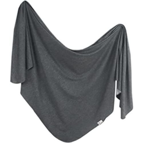 Copper Pearl Large Premium Knit Baby Swaddle Receiving Blanket Slate