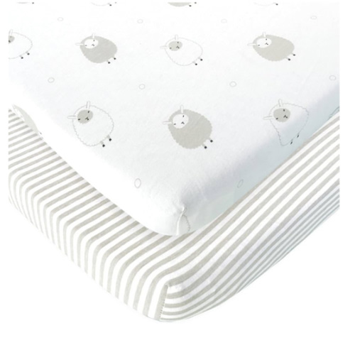 Baby Cradle Sheets Fitted 18x36x2 - Compatible with Arms Reach Co Sleeper Cambria, Clear Vue, Mini Ezee,Bassinet - Pure Jersey Cotton - Breathable | Unisex