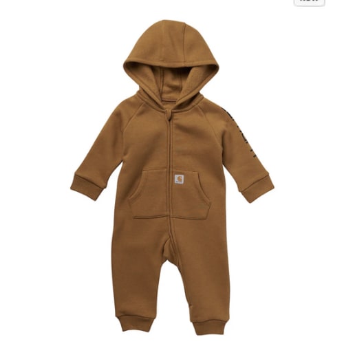 Boys' Long Sleeve Zip-Front Hooded Fleece Coverall (Baby) | Carhartt
