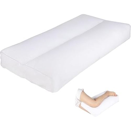 MINUPWELL Knee Pillow for Side Sleepers - Between Leg & Under Knee Pillow for Back Sleepers - Leg Pillow with 850G 7D Alternative for Relieving Leg, Back, and Knee Pain - 100% Cotton Fabric - White