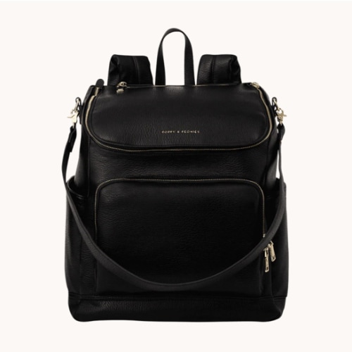Lullaby Diaper Backpack Black | Poppy and Peonies – www.poppyandpeonies-us.com