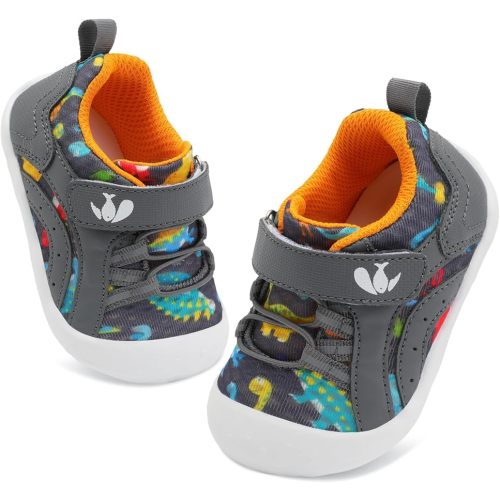 FEETCITY Wide Baby Shoes Boys Girls Baby Barefoot Shoes Breathable Infant Walking Shoe Crib Sock Shoe Toddler Sneakers Flexible