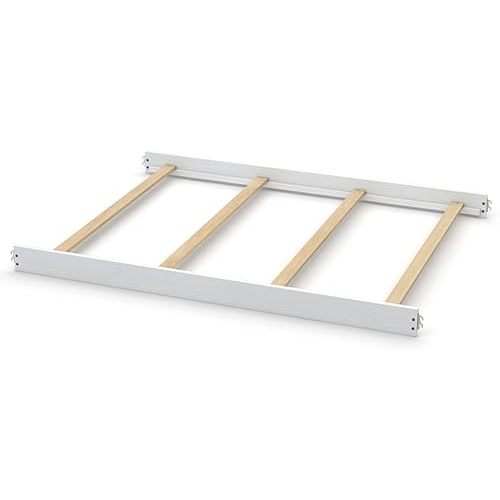 Full-Size Conversion Kit Bed Rails for Evolur Cribs - Frost White Pearl