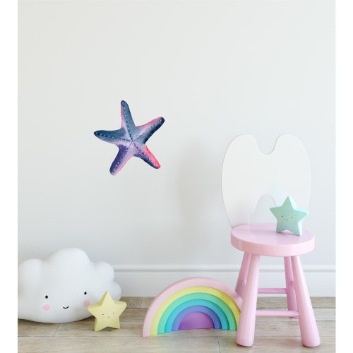 Watercolor Starfish #3 Wall Decal Ocean Sea Life Removable Fabric Wall Sticker