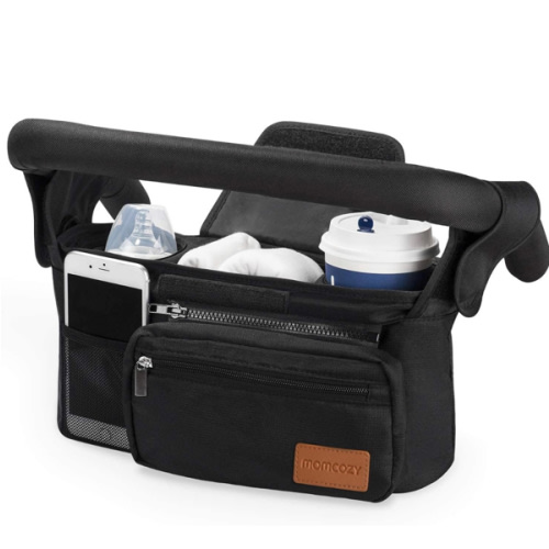 Momcozy Universal Stroller Organizer with Insulated Cup Holder Detachable Phone Bag & Shoulder Strap, Fits for Stroller like Uppababy, Baby Jogger, Britax, BOB, Umbrella and Pet Stroller