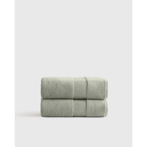 Classic Organic Turkish Cotton Bath Towel (Set of 2) in Dusty Mauve