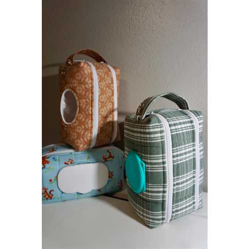 Custom Fabric Diaper Wipe Bag | Baby Bag Organizer, Toddler Essentials, Baby Shower Gift, Double Zipper Pouch, Cowboy Teddy