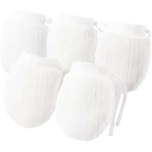 MOMSMENU Baby Mittens Newborn with String No Scratch Mitts 5 Pack 0-12month