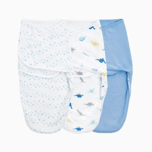 Essentials Cotton Wrap Swaddles (3 Pack) - Dino Rama