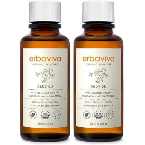 erbaviva Baby Oil, 4 Fl Oz (Pack of 2)