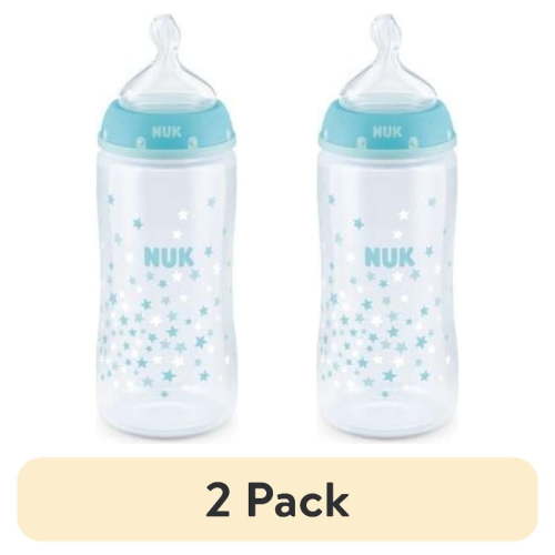 (2 pack) NUK Smooth Flow Anti-Colic Bottle, Colors May Vary, 10oz.