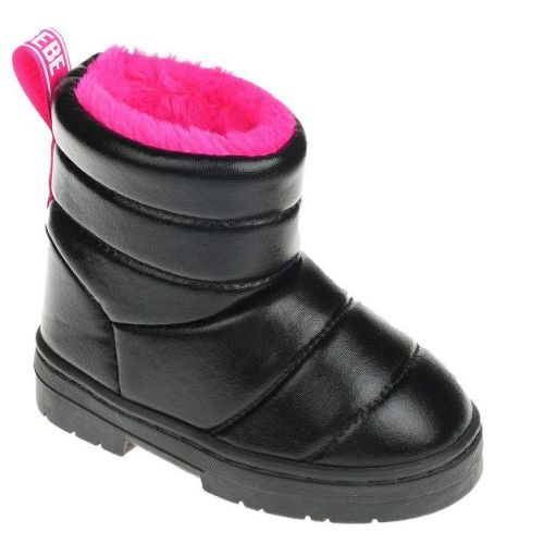 bebe Toddler Girl's Quilted Puffy Winter Boots - Warm & Stylish Cold-Weather Footwear, Black, 5