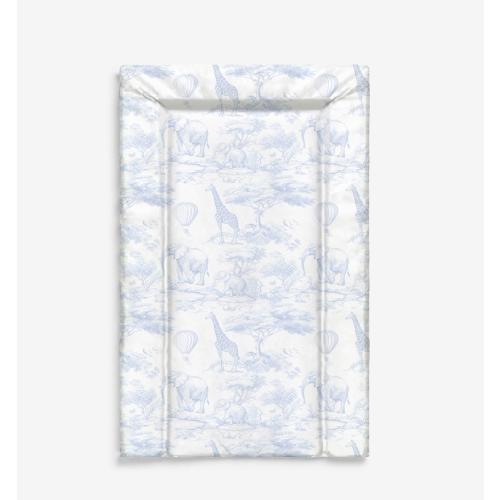 Baby Changing Mat - Chinoiserie Toile de Jouy Safari - BLUE, Nappy Changing Mat, Waterproof Mat, Baby Gift, Wedge Changing Mat