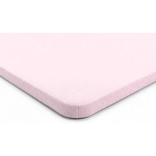 SheetWorld Baby Fitted Bassinet Sheet Fits Nuna Mixx, Bugaboo Fox, UPPAbaby 12 x 29, 100% Cotton Jersey Hypoallergenic, Baby Pink, Made in USA