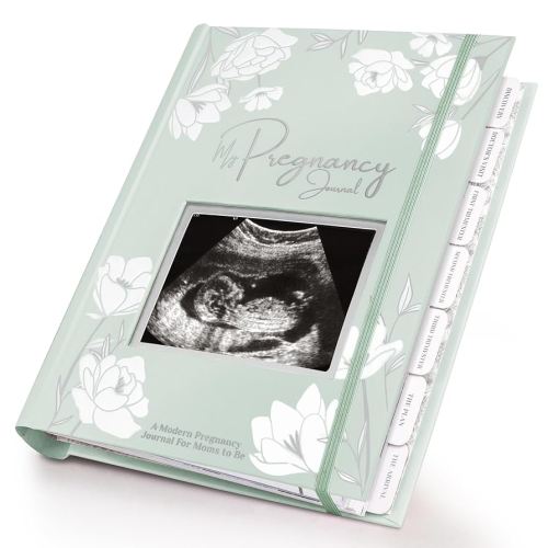 Pregnancy Journal, Pregnancy Announcements - 80 Pages Hard Cover Baby Books For Mom To Be Gift, Baby Memory Book Keepsake, Gender Reveal Gifts For New Moms, Shower & Registry (Sage)