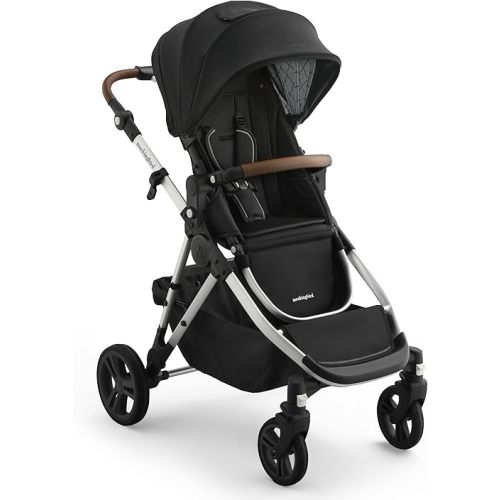 Mockingbird Single-to-Double Stroller 3.0 - Convertible Full Size Baby Stroller for 1, 2, or 3 Kids with 44 Possible configurations, Travel System Compatible - Black Windowpane