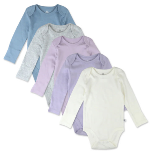 5-Pack Organic Cotton Long Sleeve Bodysuits | Honest Baby Clothing - Size: NB