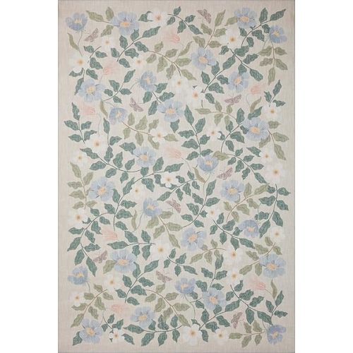 Loloi Rifle Paper Co Cotswolds Sand 5'-0" x 7'-6" Area Rug