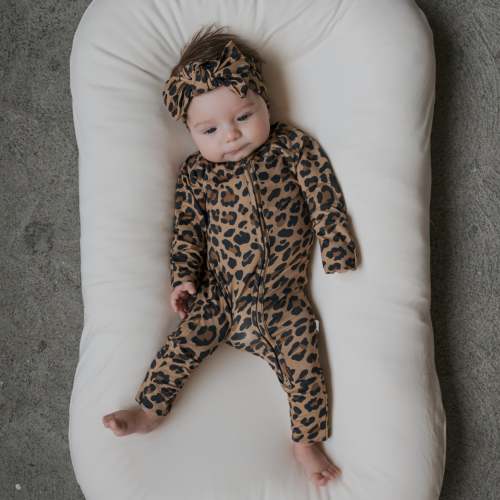 Bamboo Zip Pajamas | Leopard