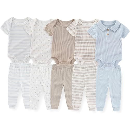 Unisex Baby Boy Girl Pants Sets 10 pack Cotton Casual New born Clothes Comfort Infant Outfit
