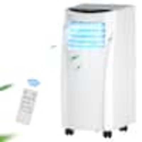 Costway 8,000 BTU Portable Air Conditioner Cools 250 Sq. Ft. with Dehumidifier in White BXD4-A619U1
