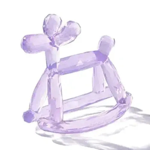 Crystal Jelly Baby Teether – Jellydog Teething Relief Toy for Infants 3-6 Months, Silicone Handheld Teething Toy, BPA-Free, Odorless, Prevents Choking, Safe for Babies (Amethyt)