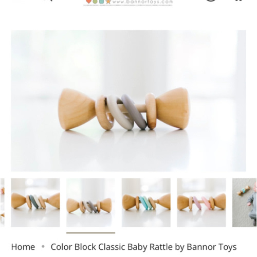 Color Block Classic Baby Rattle